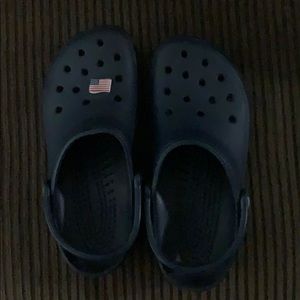 Navy blue crocs